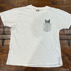 Crazy Dog T-Shirts White and Gray Short Sleeve Tees